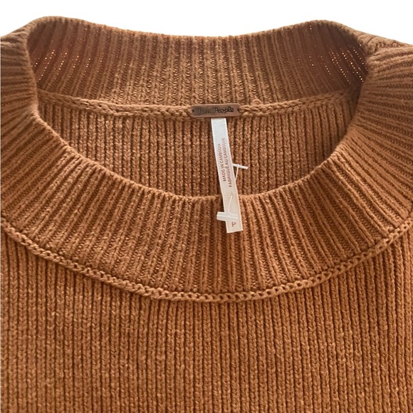 NWT Free People Easy Street Crop Pullover Sweater Brown Cedar Women’s S $98 - Picture 7 of 11